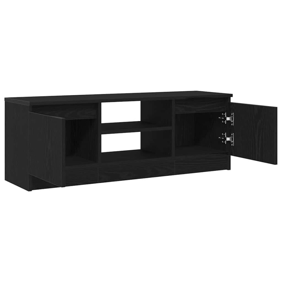 Mueble de TV de madera de roble negro 102x30x36