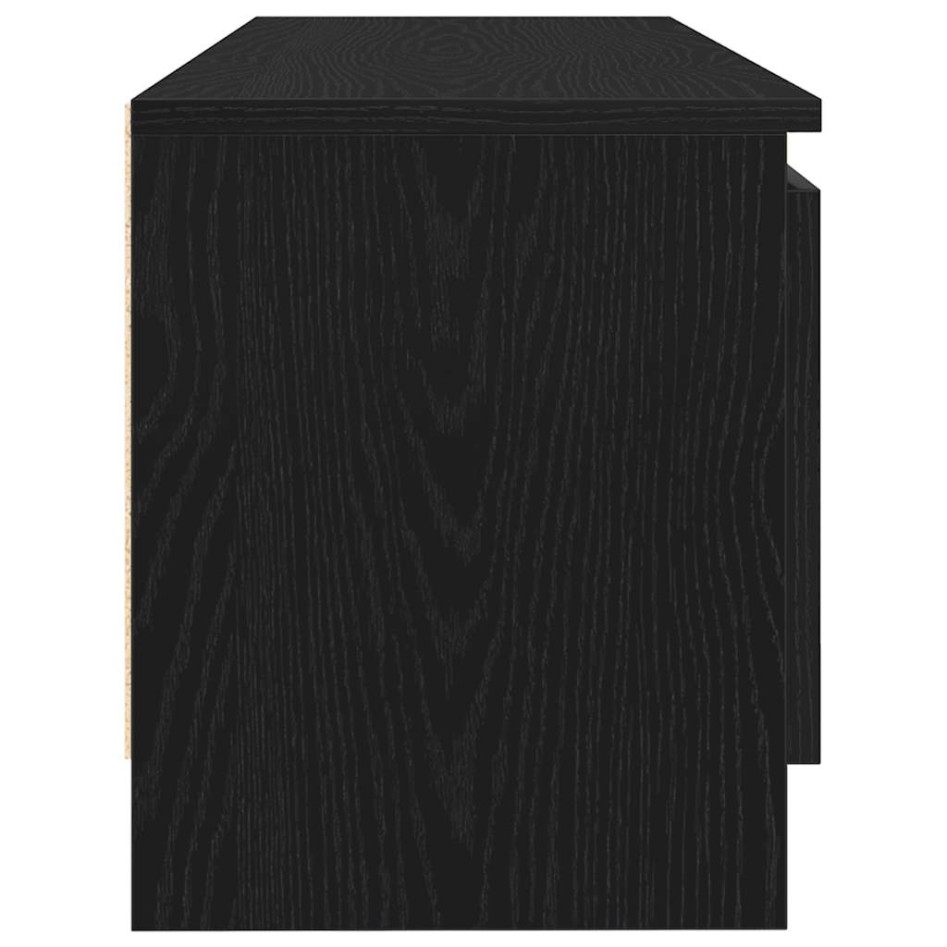 Mueble de TV de madera de roble negro 102x30x36