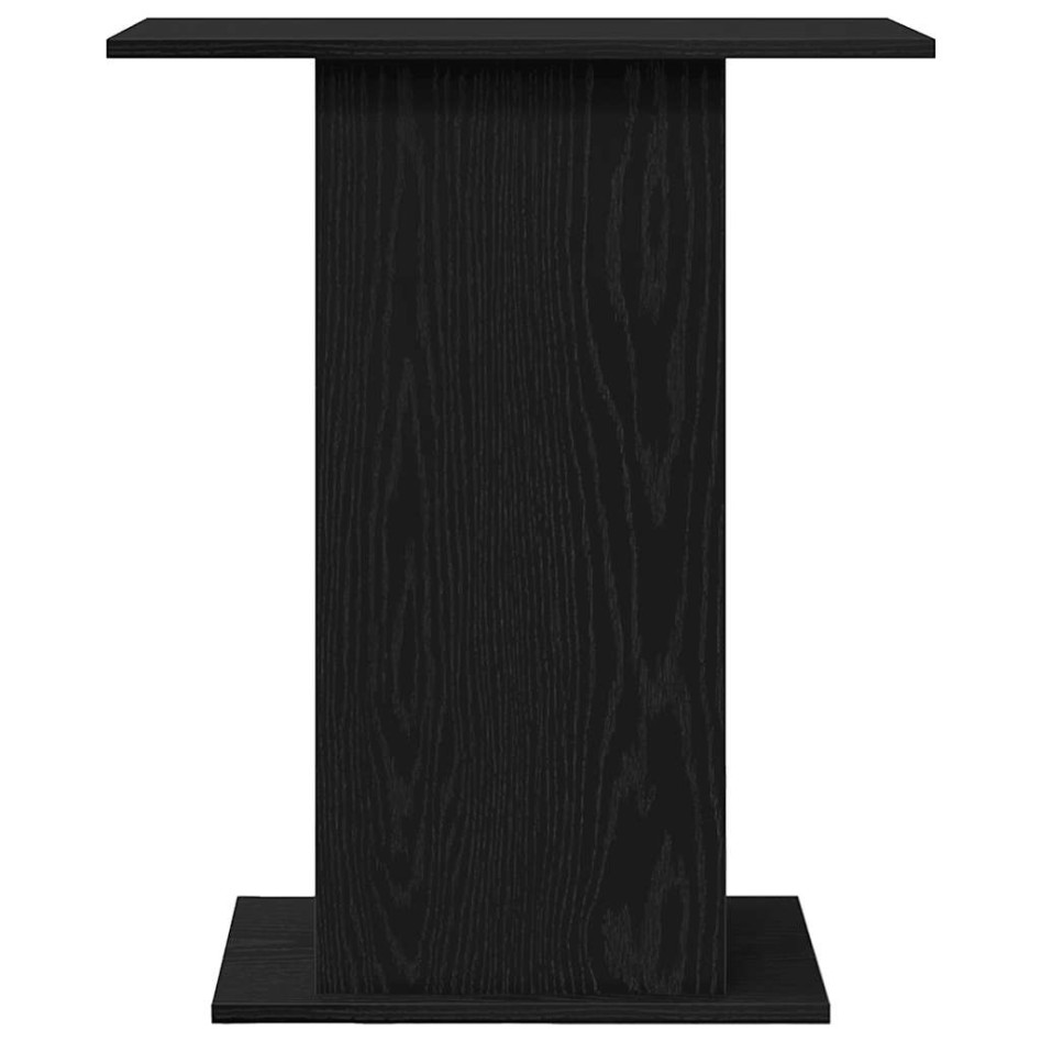 Soporte para acuario de madera de roble negro 60,5x36x72,5