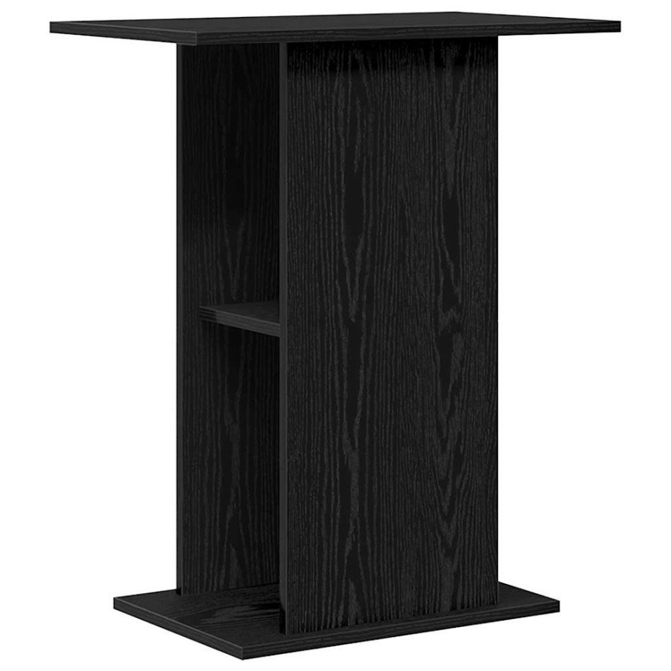 Soporte para acuario de madera de roble negro 60,5x36x72,5