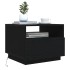 Mesa de centro con luces LED roble negro 50x49x40