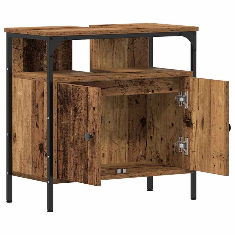 Mueble de baño para lavabo de madera antigua 60x30x60