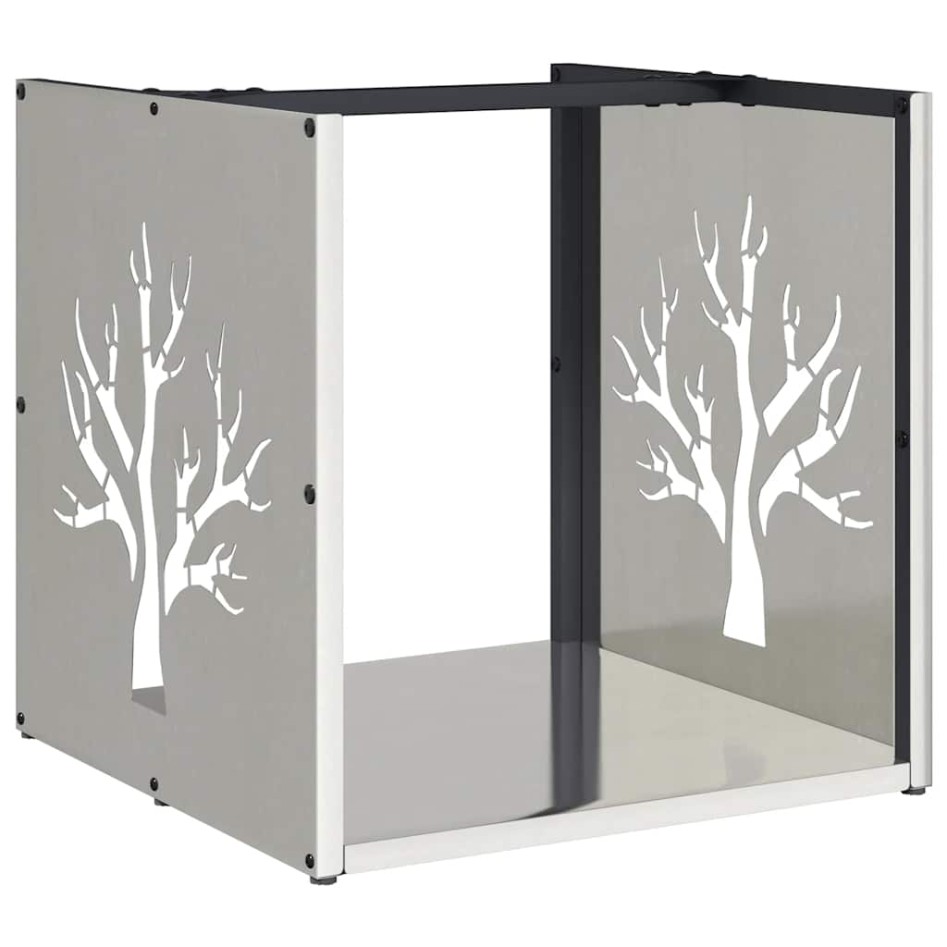 Leñero de acero inoxidable 40x40x40