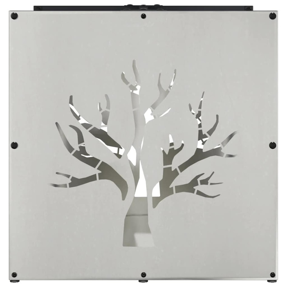 Leñero de acero inoxidable 40x40x40