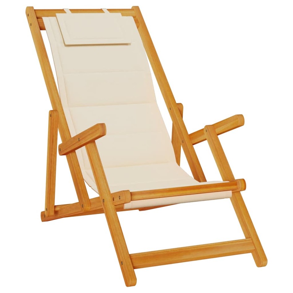Silla de playa plegable con reposabrazos