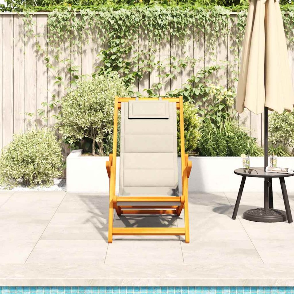 Silla de playa plegable con reposabrazos