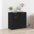 Aparador de madera contrachapada roble negro 80x36x75