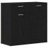 Aparador de madera contrachapada roble negro 80x36x75