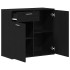Aparador de madera contrachapada roble negro 80x36x75