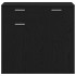 Aparador de madera contrachapada roble negro 80x36x75