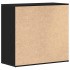 Aparador de madera contrachapada roble negro 80x36x75