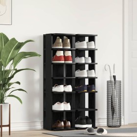 Zapateros 2 uds roble negro 25x27x102 cm madera de