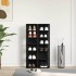 Zapateros 2 uds roble negro 25x27x102 cm madera de