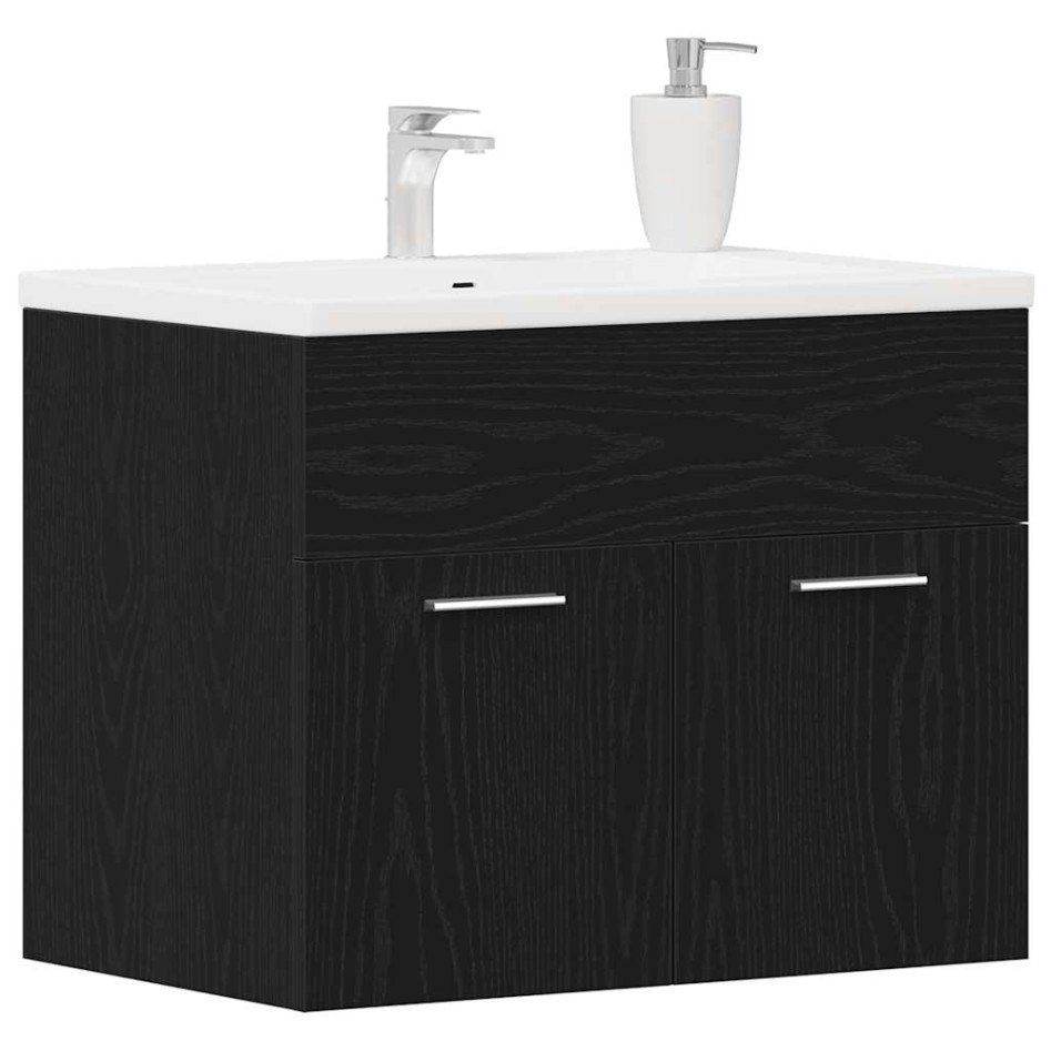 Mueble de baño para lavabo de roble negro 60x38,5x46