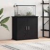 Soporte para acuario de madera de roble negro 81x36x73 cm