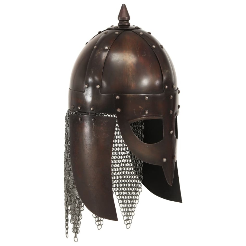 Réplica de casco de guerrero vikingo LARP acero