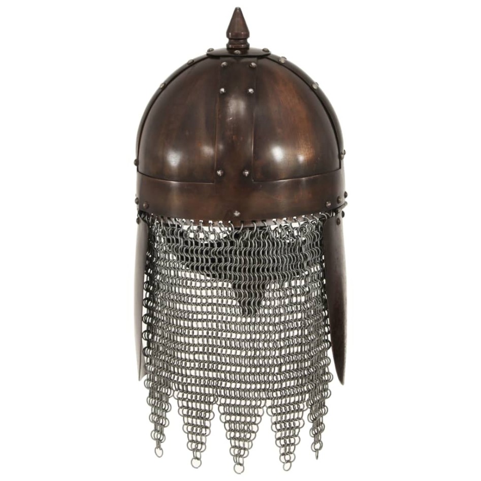 Réplica de casco de guerrero vikingo LARP acero