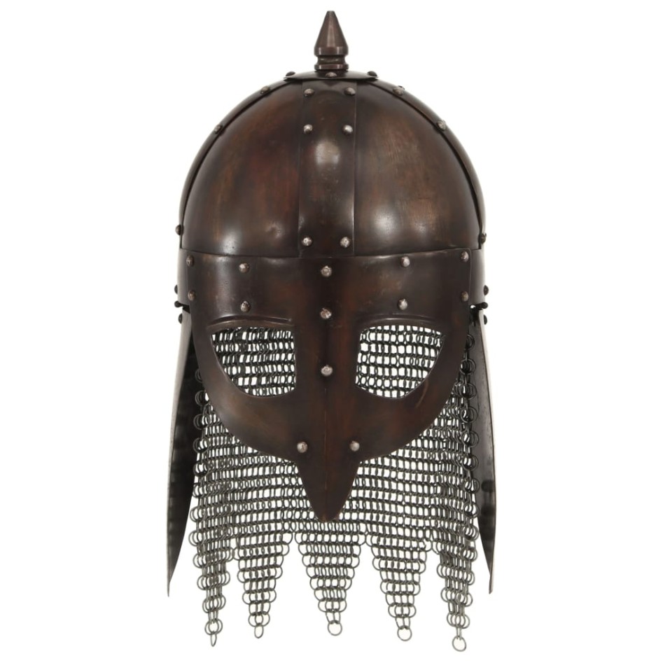 Réplica de casco de guerrero vikingo LARP acero