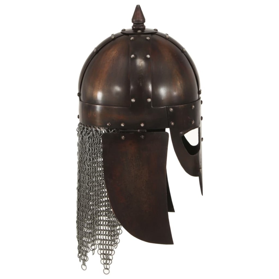 Réplica de casco de guerrero vikingo LARP acero