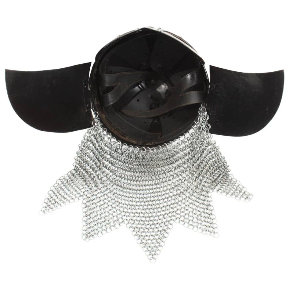 Réplica de casco de guerrero vikingo LARP acero