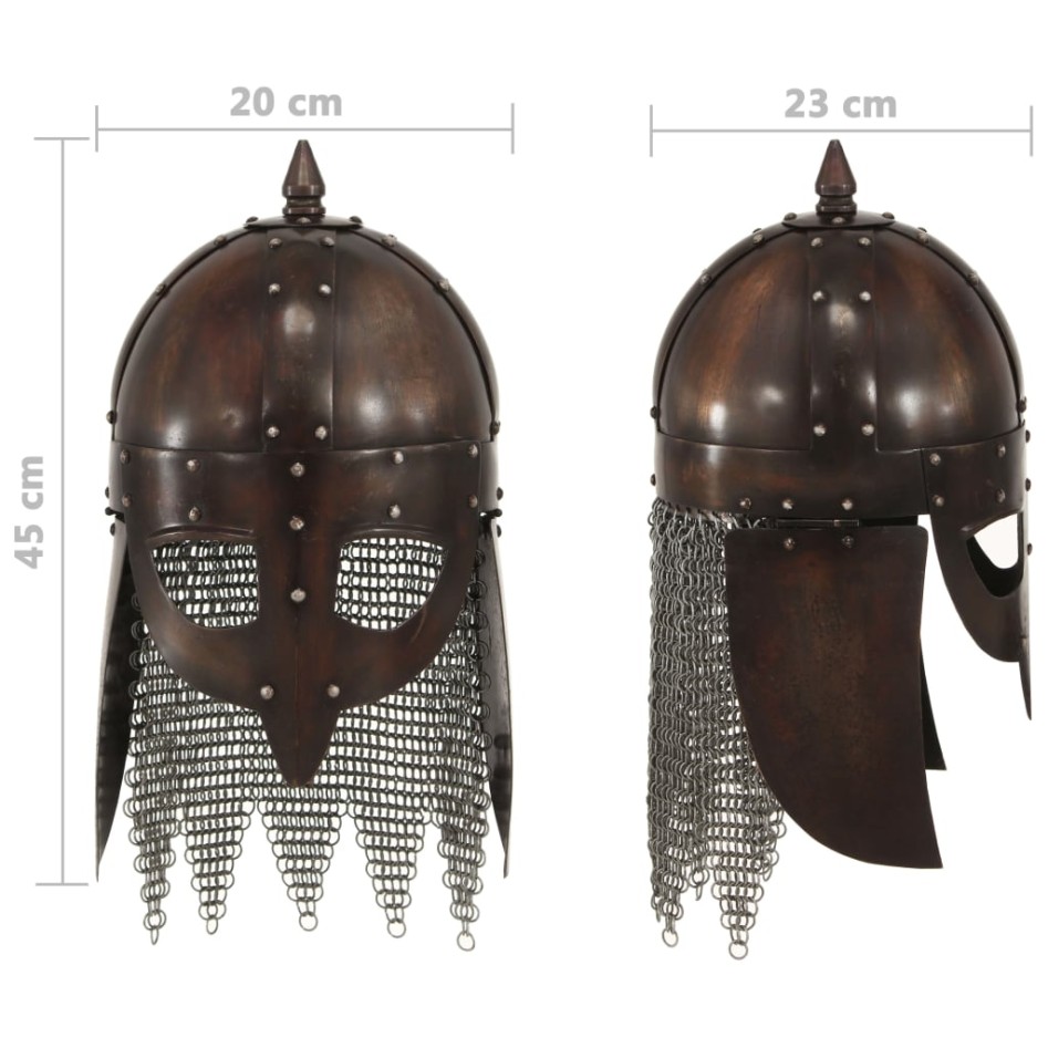 Réplica de casco de guerrero vikingo LARP acero