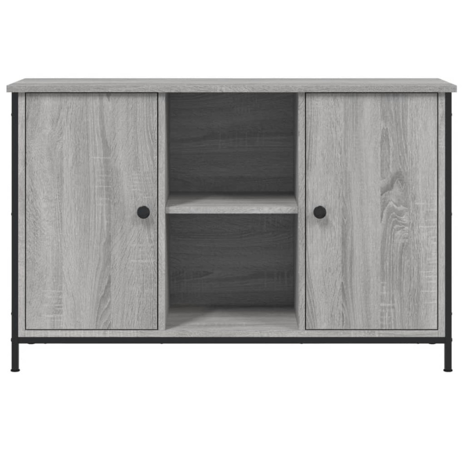 Mueble de TV madera de ingeniería gris Sonoma 100x35x65