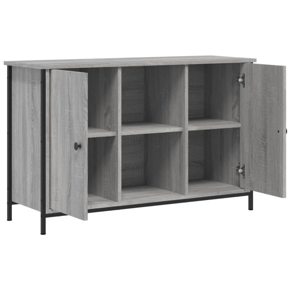 Mueble de TV madera de ingeniería gris Sonoma 100x35x65