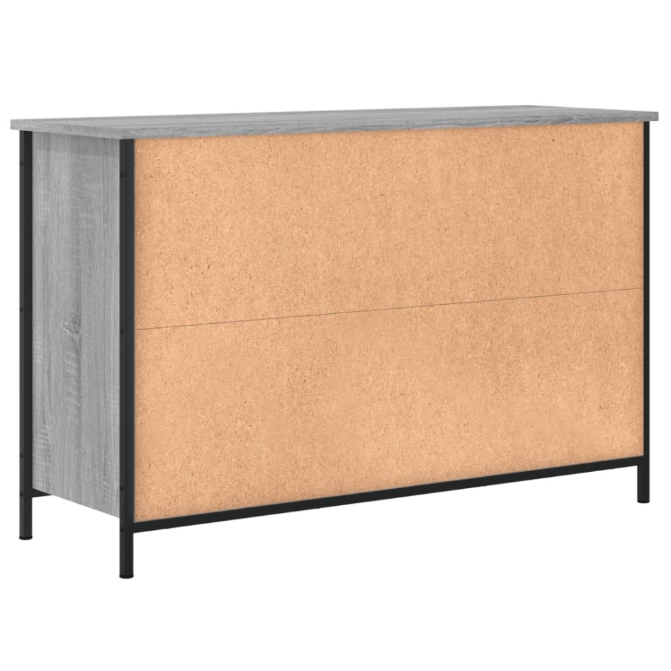 Mueble de TV madera de ingeniería gris Sonoma 100x35x65