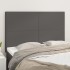Cabeceros 4 unidades cuero sintético gris 72x5x78/88