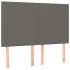 Cabeceros 4 unidades cuero sintético gris 72x5x78/88
