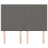 Cabeceros 4 unidades cuero sintético gris 72x5x78/88