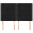 Cabeceros 4 unidades terciopelo negro 72x5x78/88