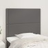 Cabeceros 2 unidades de cuero sintético gris 80x5x78/88