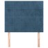 Cabeceros 2 unidades de terciopelo azul oscuro 80x5x78/88