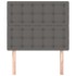 Cabeceros 2 unidades de cuero sintético gris 80x5x78/88