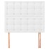 Cabeceros 2 unidades de cuero sintético blanco 100x5x78/88