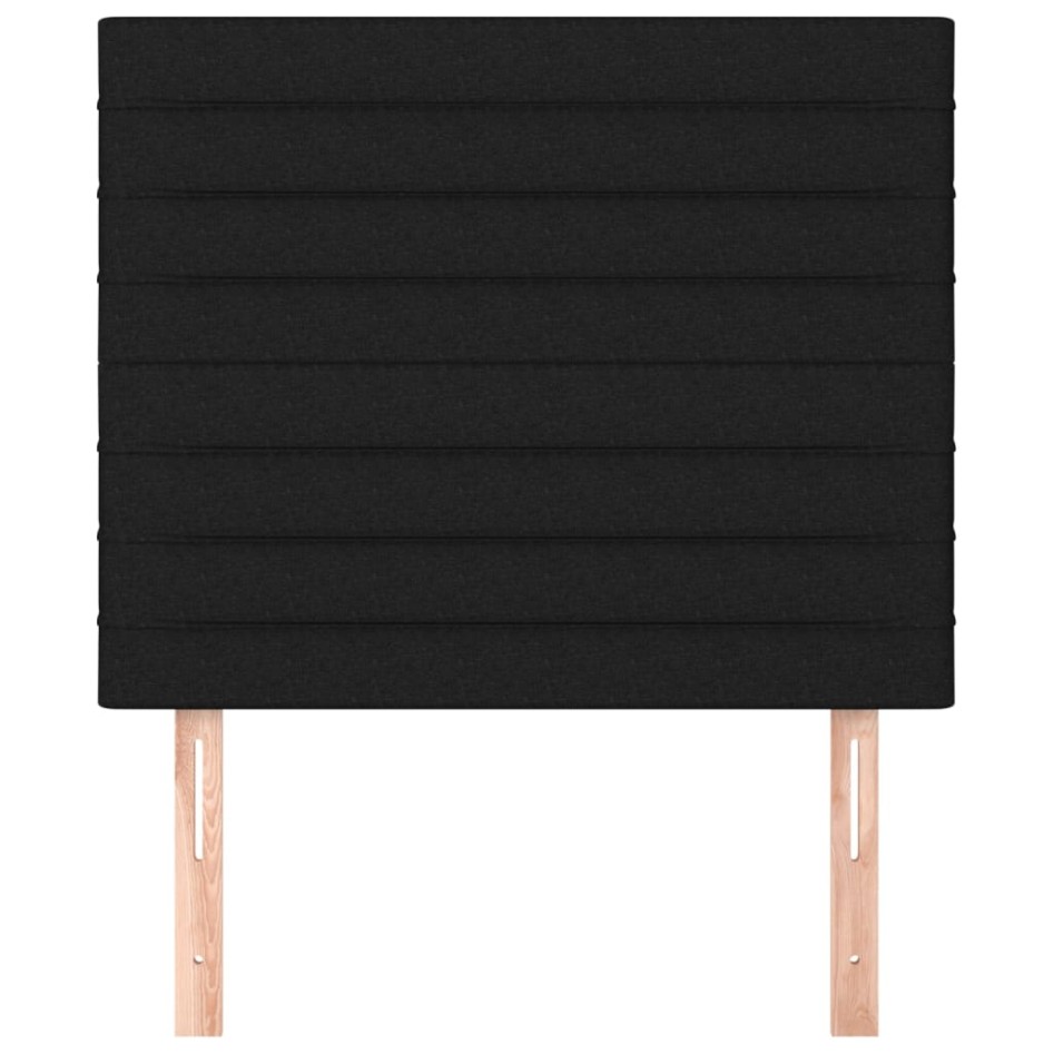 Cabeceros 2 unidades de tela negro 80x5x78/88