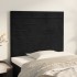 Cabeceros 2 unidades de terciopelo negro 80x5x78/88
