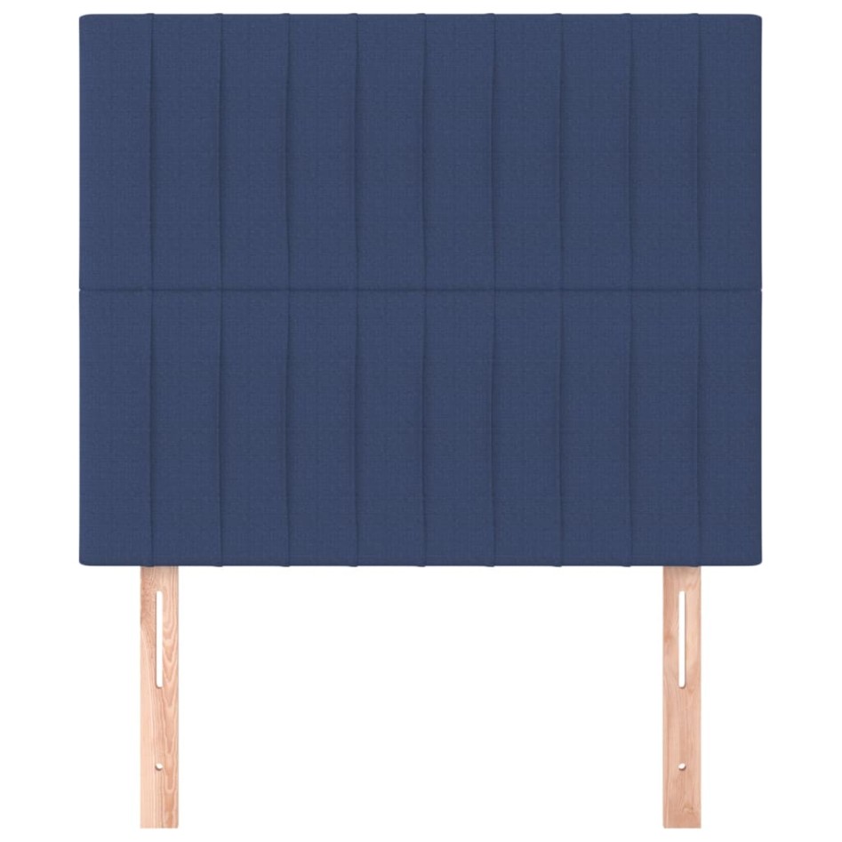 Cabeceros 2 unidades de tela azul 80x5x78/88