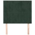 Cabeceros 2 unidades de terciopelo verde oscuro 90x5x78/88