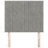 Cabeceros 2 unidades de terciopelo gris claro 80x5x78/88