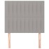 Cabeceros 2 unidades de tela gris claro 80x5x78/88