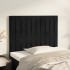 Cabeceros 2 unidades de terciopelo negro 100x5x78/88