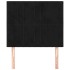 Cabeceros 2 unidades de terciopelo negro 80x5x78/88