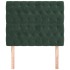 Cabeceros 2 unidades de terciopelo verde oscuro 100x7x78/88