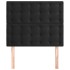 Cabeceros 2 unidades de terciopelo negro 80x5x78/88