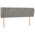 Cabecero de terciopelo gris claro 147x23x78/88