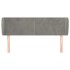 Cabecero de terciopelo gris claro 147x23x78/88