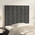 Cabeceros 2 unidades de terciopelo gris oscuro 90x5x78/88