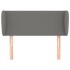 Cabecero de tela gris oscuro 103x23x78/88